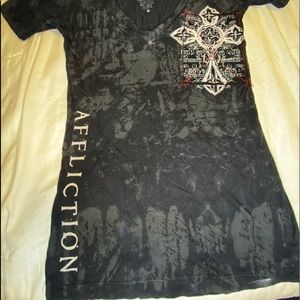 Affliction - Size Large Ladies Short Sleeve